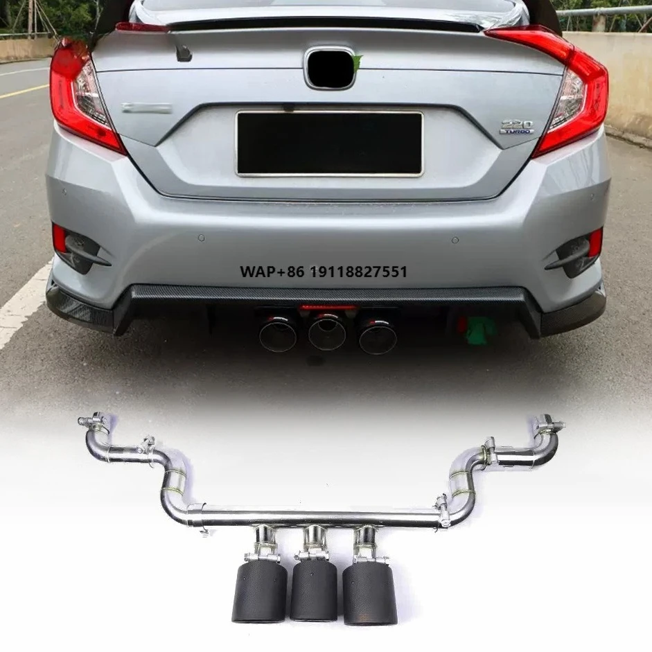 

Car Accessories Modified Tail Throat Exhaust Muffler Pipes Exhaust Pipe for 10th Civic