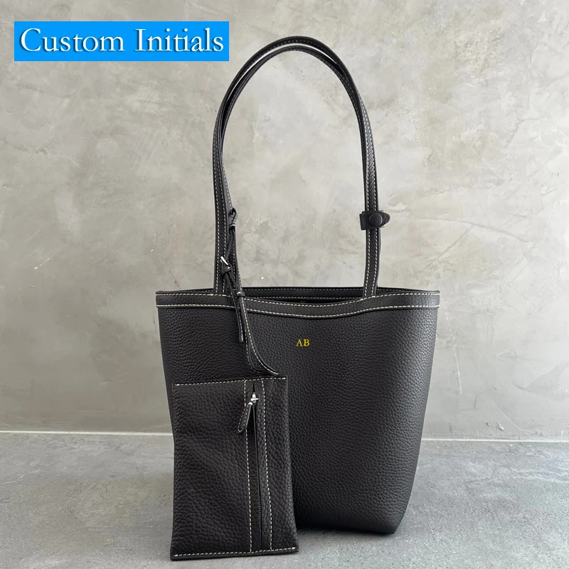 

Custom Initials Natural Cowhide The Park Stitch Bucket Bag For Women Luxury Designer Handbag Purse 2025 New In Underarm Shoulder