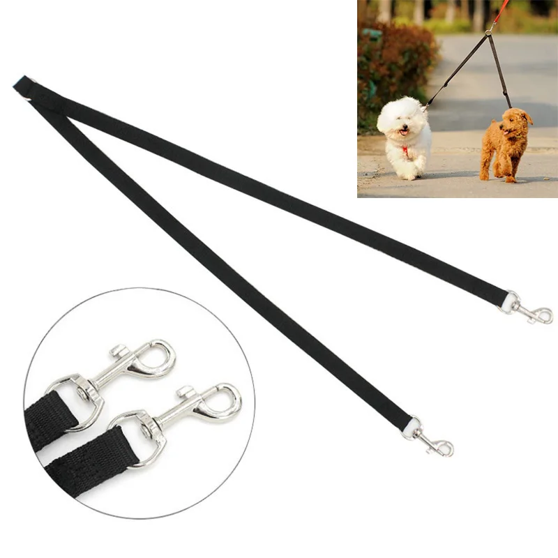 Two Dogs Leash Double Twin Dual Coupler Dog Leash Two in One Strong Nylon