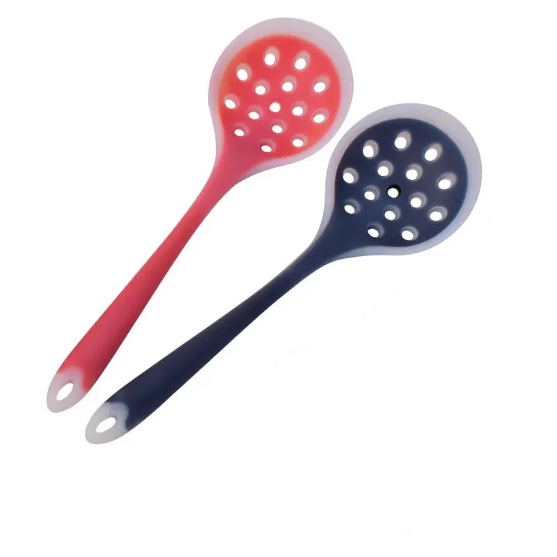 

Non-stick silicone kitchen utensil, set of 2 silicone utensils, food grade, random color, colander,Can be hanged