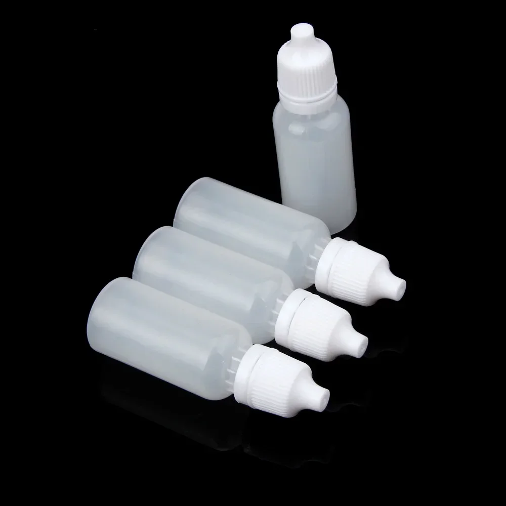 20 Stuks 5Ml/10Ml/15Ml/20Ml/30Ml/50Ml Lege Plastic Knijpbare Druppelflessen Oog Vloeibare Druppelaar Navulbare Flessen