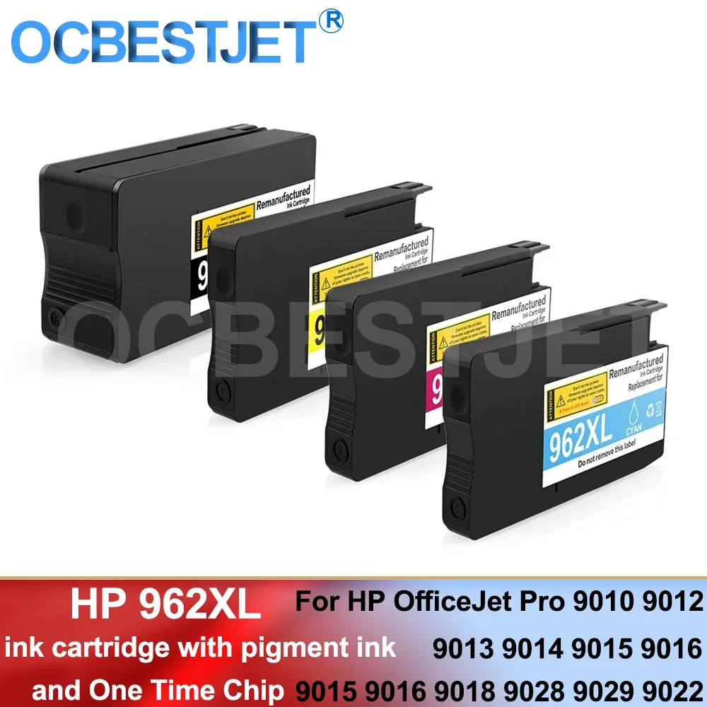 OCBESTJET For HP 962 962XL Compatible Ink Cartridge For HP Officejet Pro 9010/9012/9013/9014/9015/9016/9018/9022/9023 Printer