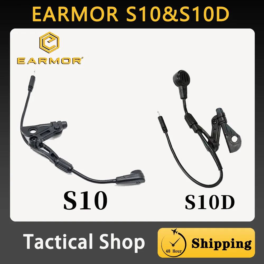 

Микрофон EARMOR с отсоединяемым креплением на голову, тактический электронный микрофон для связи, для охоты, стрельбы, страйкбола, игр и тренировок