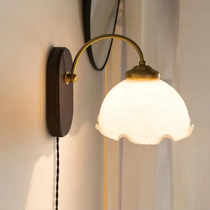 

Warm light luxury retro simple indoor aisle decorative wall lamp elegant lamp