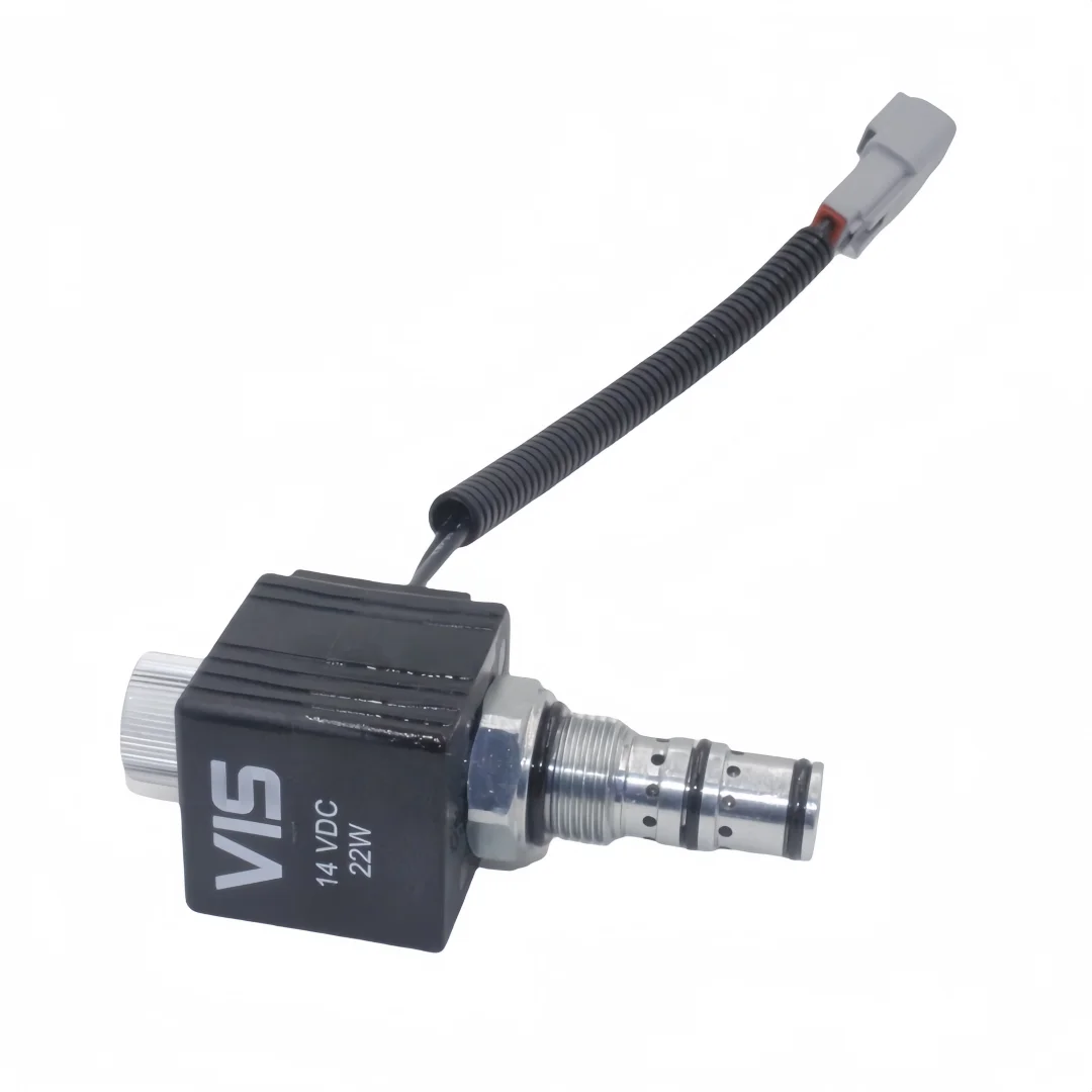 Excavator parts Sany SY55/65 Liugong LG906 Lovol Lingong pilot safety lock solenoid valve coil spool