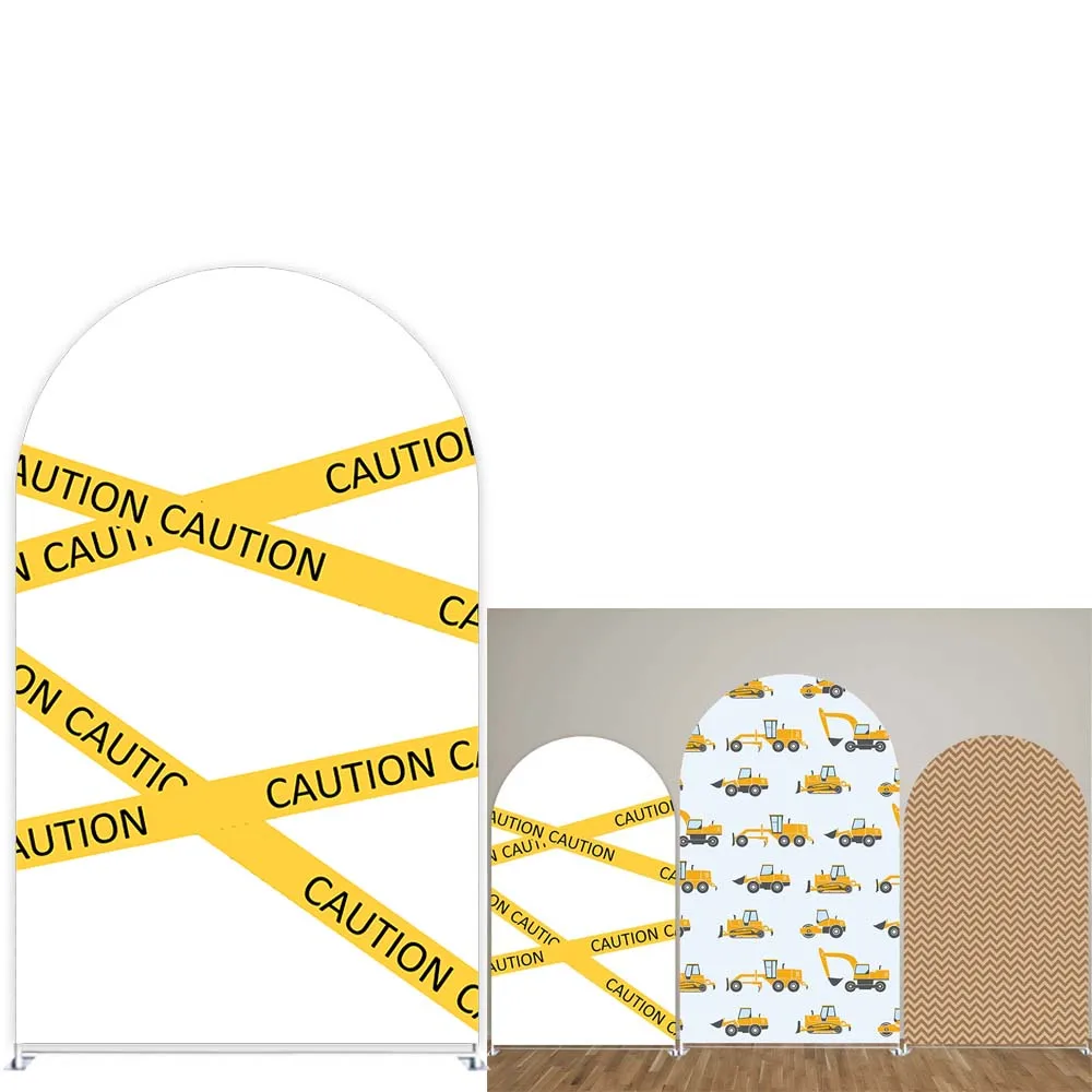 Capa para Festas de Aniversário, Cartoon Engenharia Veículo Imprimir Arco, Fotografia Decoração Props, Menino Recém-nascido