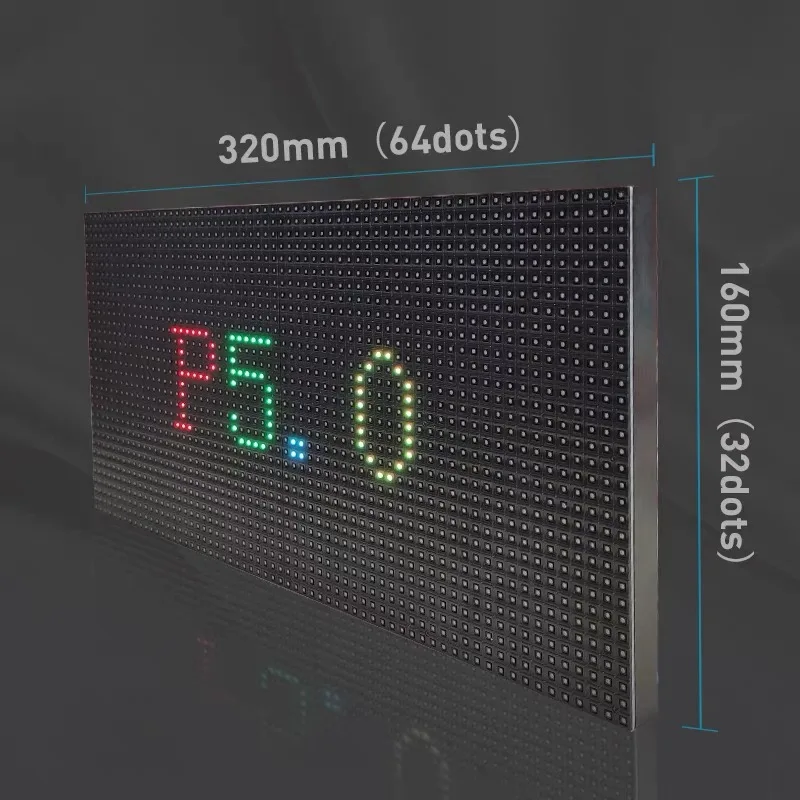 P5 LED Dispaly Module Indoor SMD2121 320X160mm 16Scan 64X32 Pixels Full Color P5 LED Screen Panel Module