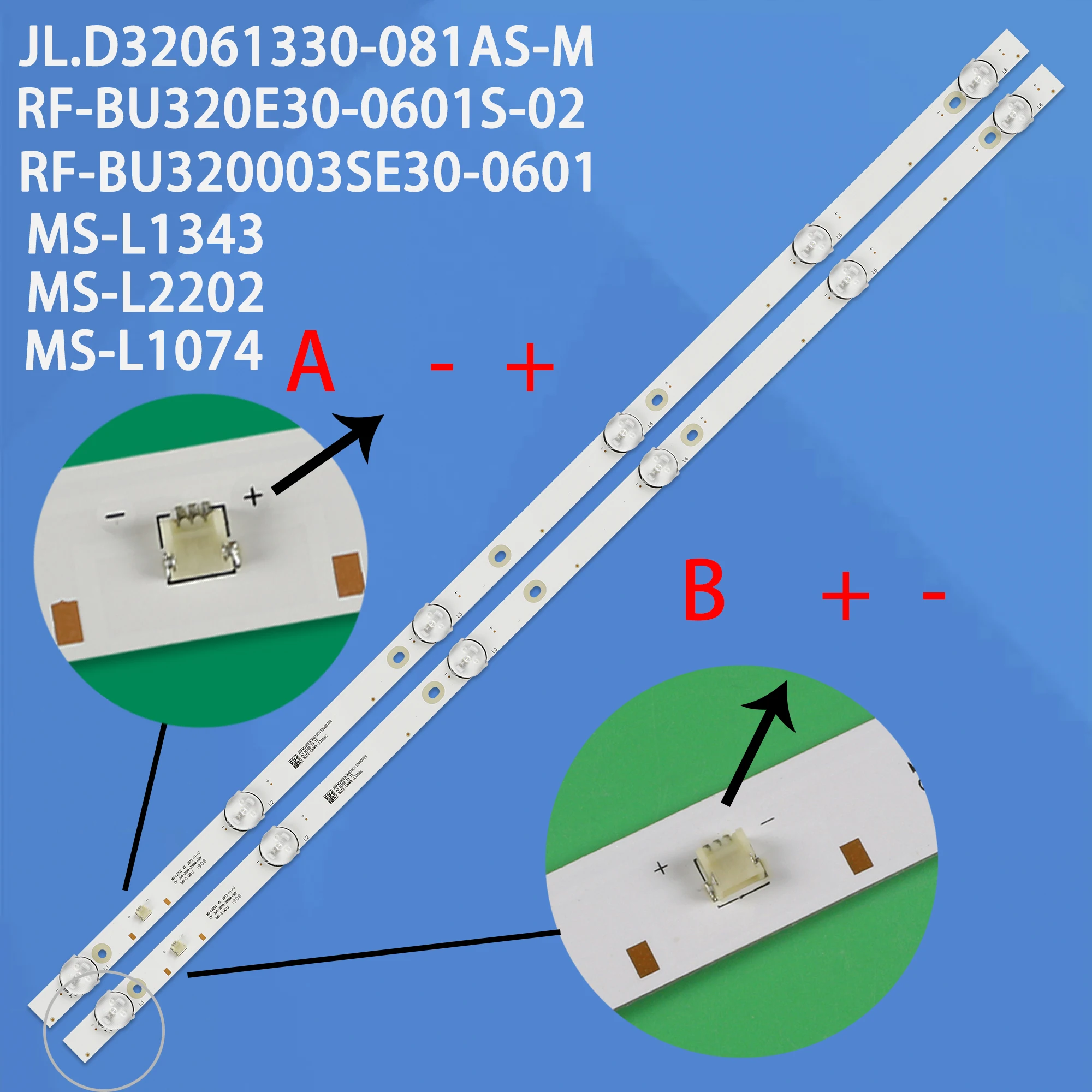 1/5/10kits LED Bars PTV32SN02Z PTV32DN01Z_BK_CIS 32HRP5008 32HRP5508 32HRP5509 32HLE19T2SM 2-6-3030-300MA-36V CY 2*6_3030_300MA