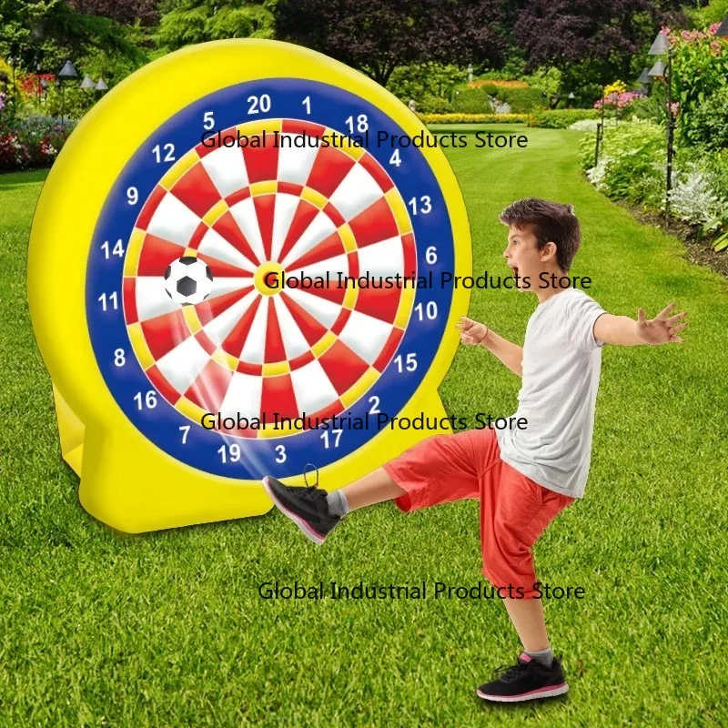 Inflatable Football Target Set for Kids, Indoor and Outdoor, Kick Ball Game with Velcro, Holiday Gift Idea Play Fun