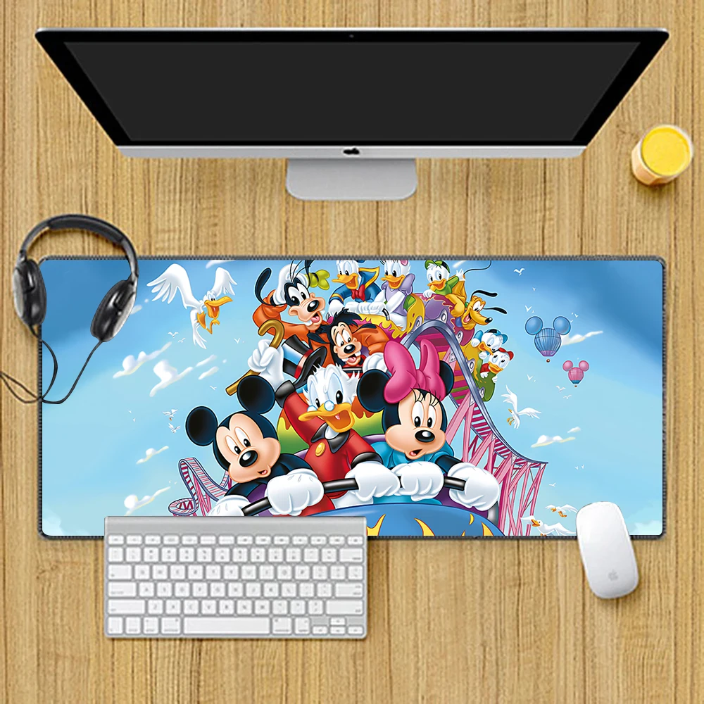 

Mickey mouse Mousepad HD Printing Computer Gamers Locking Edge Non-slip Mouse Pad XXL90x40cm Keyboard PC Desk Pad