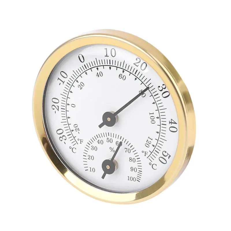 Temperature and Humidity Gauge, Analog Hygrometer, 2 in 1, 58mm Diameter, High-Accuracy, School, Shopping Malls, Warehouse