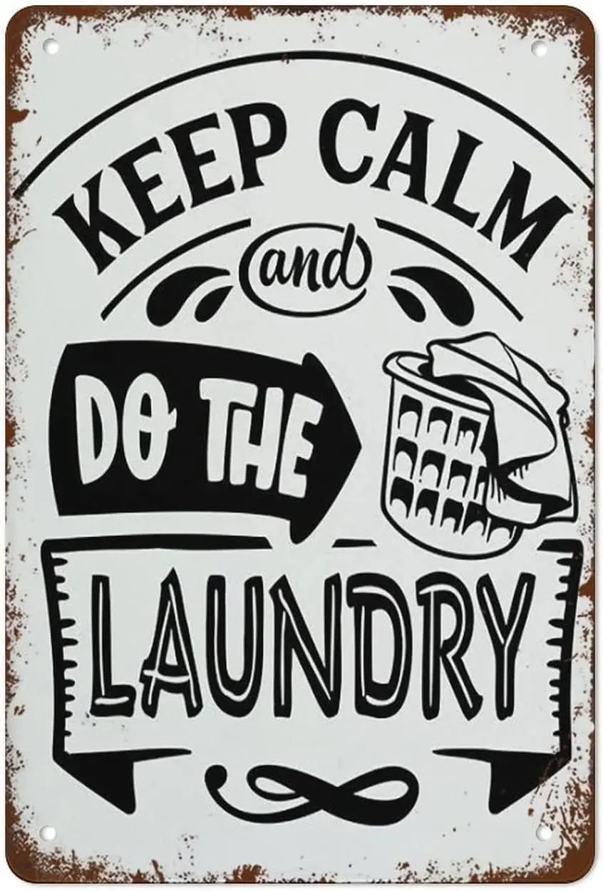 Vintage Metal Tin Signs Keep Calm And Do Wall Decor Retro Posters Hanging Plaque Laundry Room Farm Cafe Club Garage Home Bar Pub