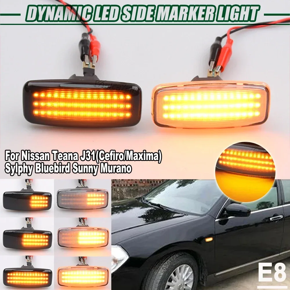 NEW Turn Signal Light Led Dynamic Side Marker 2PCS For Nissan Teana J31 Maxima Sylphy Almera Murano Bluebird Sunny