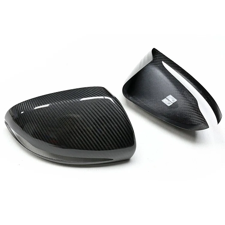 مناسبة لمرسيدس بنز CES GLC CLS GLA GLB علب مرآة الرؤية الخلفية من ألياف الكربون W205، 213، 222، W257