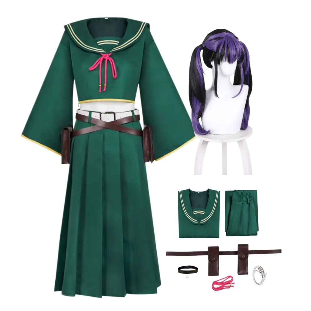 Kiyomi Urusugawa Cosplay Costume Anime Dead Account Kiyomi Urusugawa Long Skirts Wig Suits Women Anime Role Playing Costumes