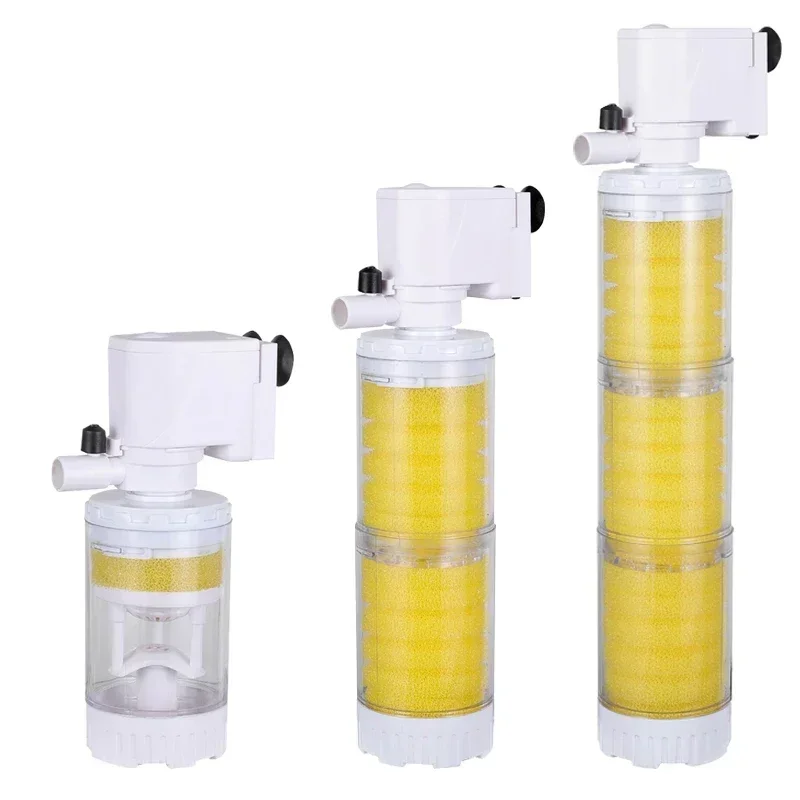 220V 3 in 1new reinforced aquarium built-in sponge filter three-in-one circulating silent water pump oxygenation filter pump