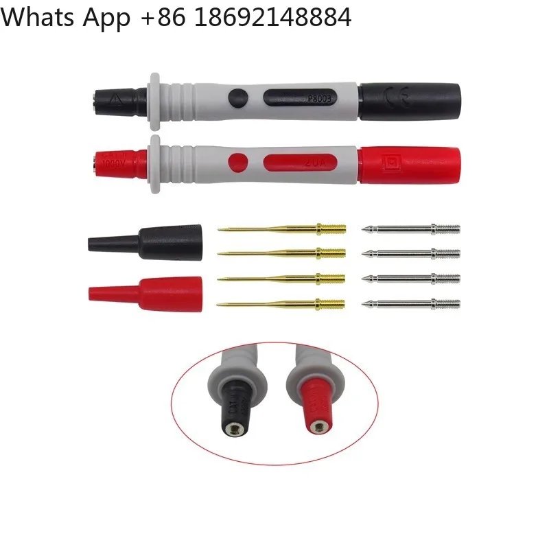 Multimeter Pen Multifunctional Interchangeable Probe Universal Point Piercing Back Pin Auto Repair Inspection Alligator Clip