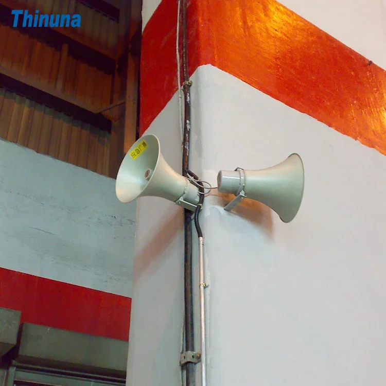 Thinuna HS-50B 100V 50W Aluminum Outdoor Horn Speaker Public Address System Speaker & Horn Siren Loudspeaker for Mosque