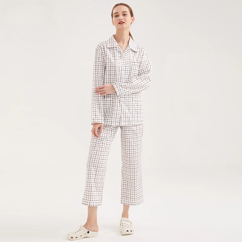 Comfortable Cotton Patient Clothes Men Women Hospital Gown Long/Short Sleeve Easy Nursing Care Shirt and pants