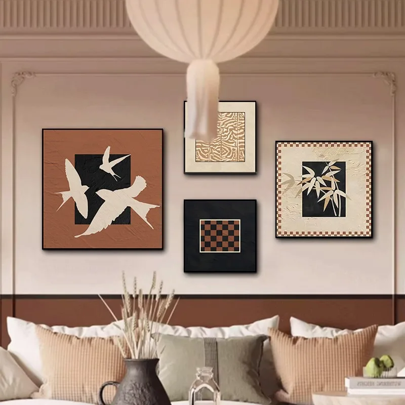 

Wabi-sabi, medieval, living room, decorative painting, retro, abstract, black and white, art