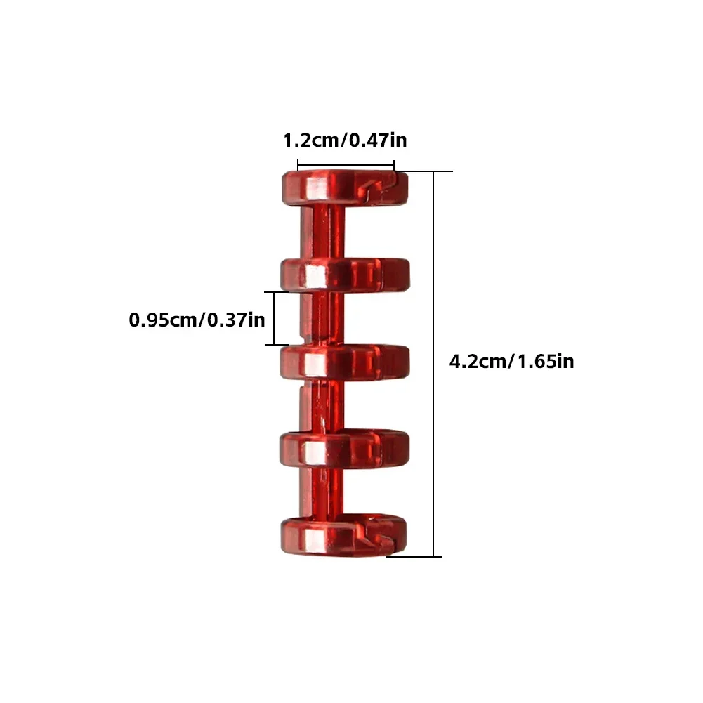 Réinitialisation de Reliure à 5 Trous pour Fixation de Carnet A4/A5/B5, Anneau Circulaire en Spirale de 12mm, pour Document Rétro, 10 Pièces