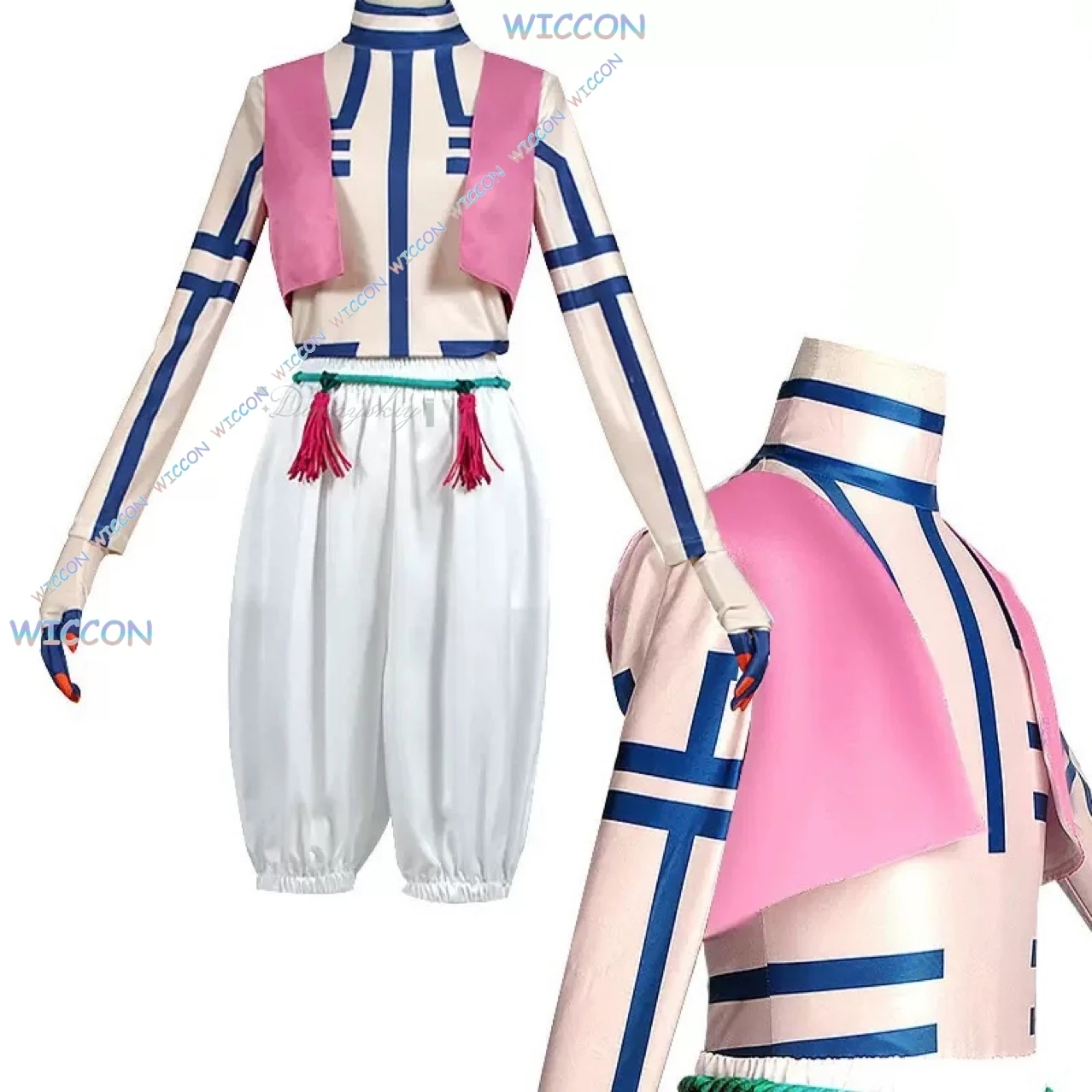 Moemi anime akaza copsplay traje uniforme calças superiores peruca colete luva cinto conjunto completo adulto crianças festa de halloween roleplay carnaval