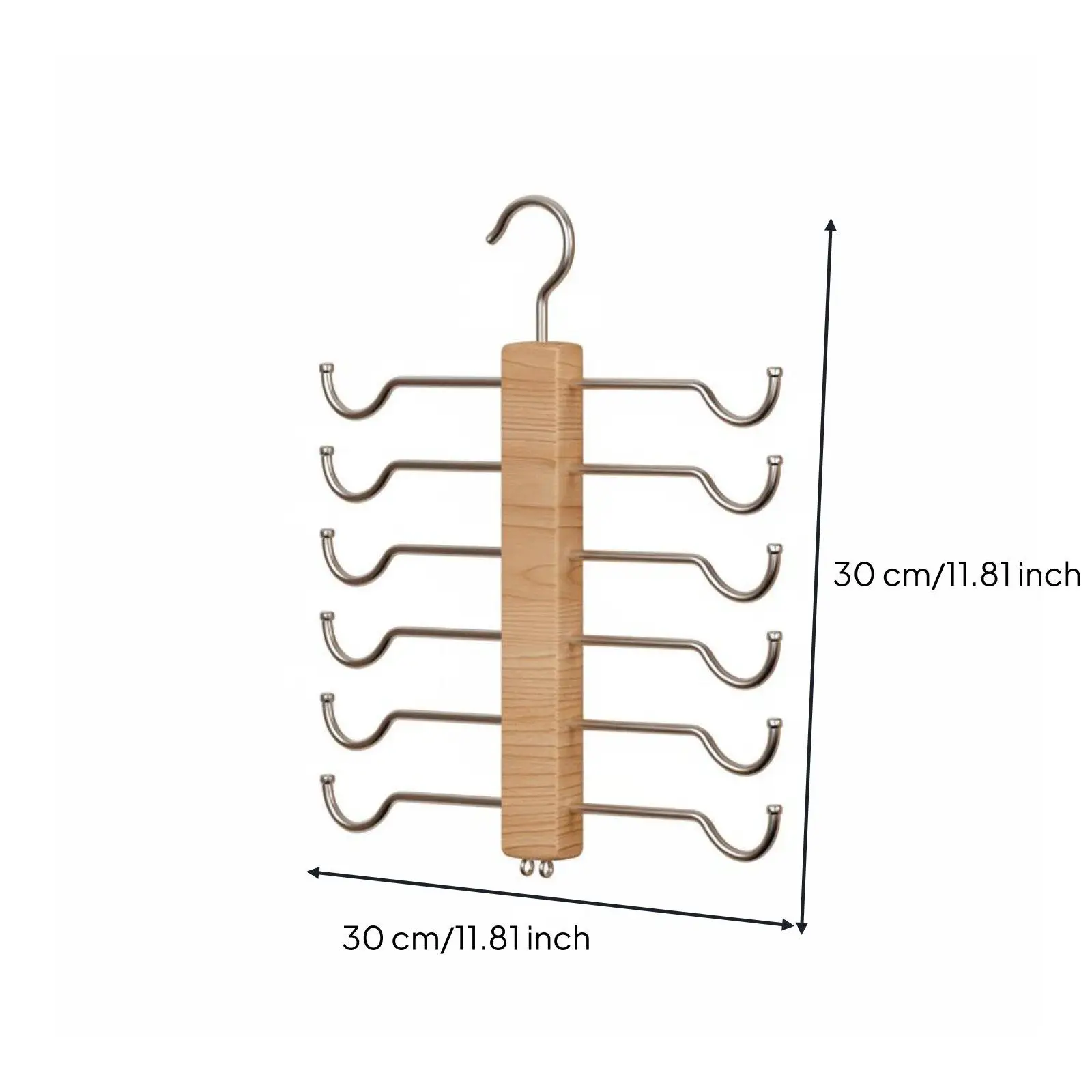 Wooden Underwear Storage Rack Foldable Hanger Clothes Organizer for Wardrobe Efficient Garment Sorting view 5