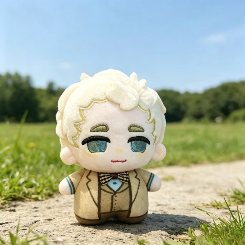 Good Omens Crowley Aziraphale Couple Mini Plush Doll Chibi Suit
