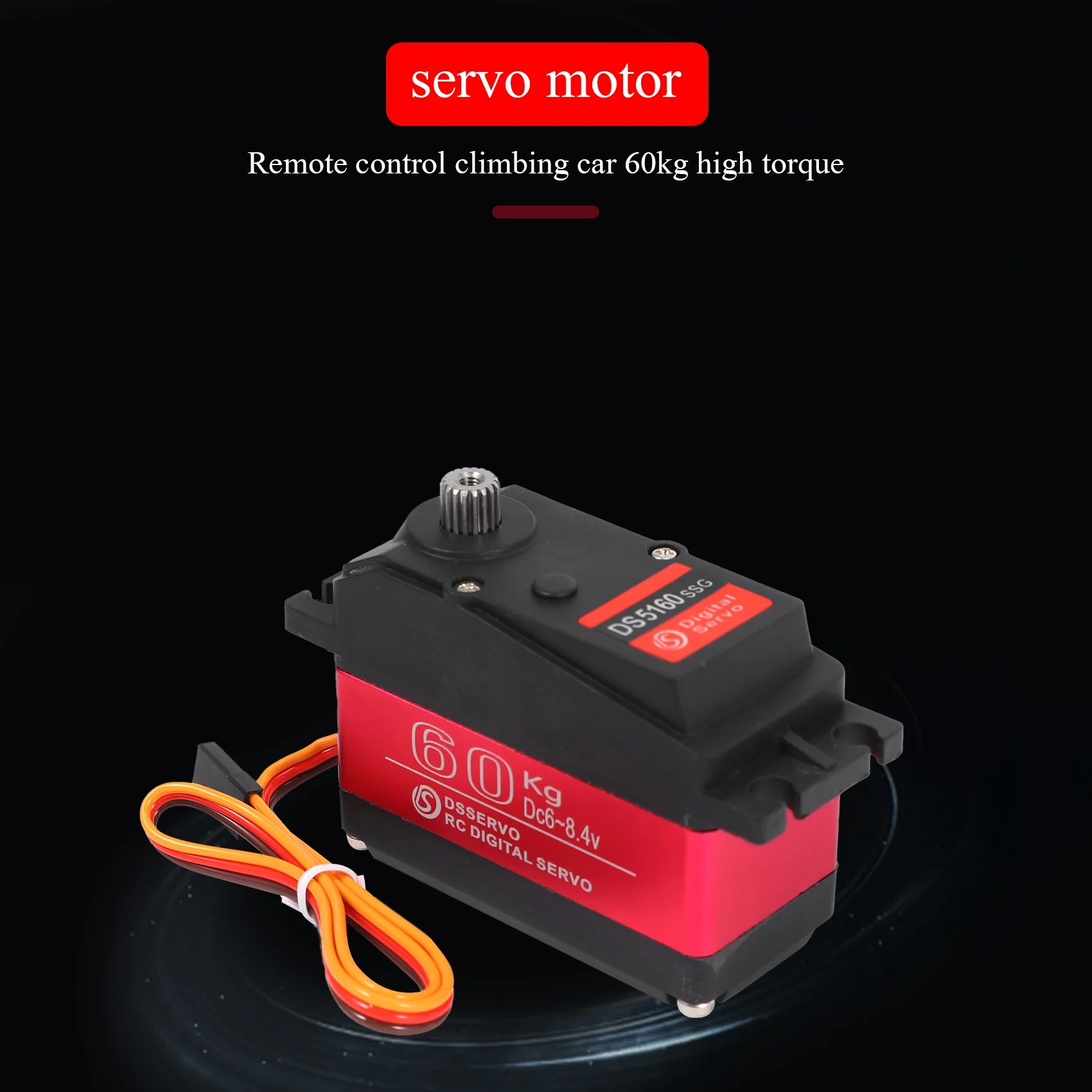 AINY High Torque Waterproof 60Kg 180° DS5160 Metal Gear Digital Servo for RC Robot Car 1/6 Axial SCX6 1/5 Redcat HPI Baja