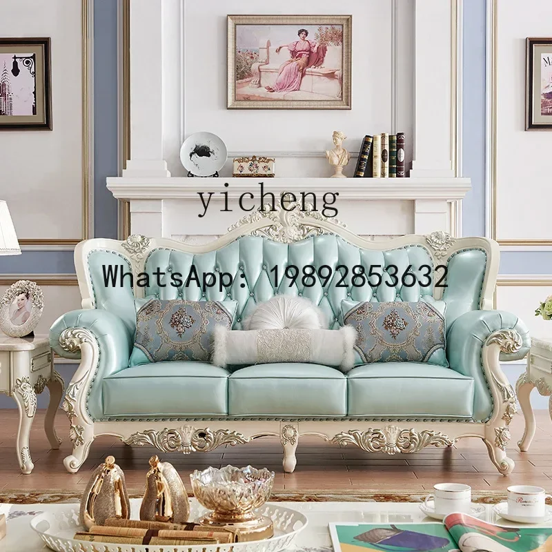

LYY Sofa Combination Living Room Complete Set of Luxury Furniture Suit Combination Genuine Leather