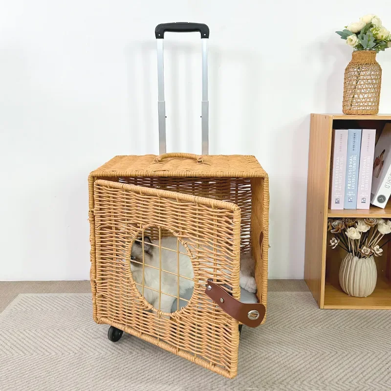 Portable Pet Stroller for Small Dogs and Cats Lightweight Foldable Puppy Carrier Trolley Outdoor Walking Cart for Pomeranian