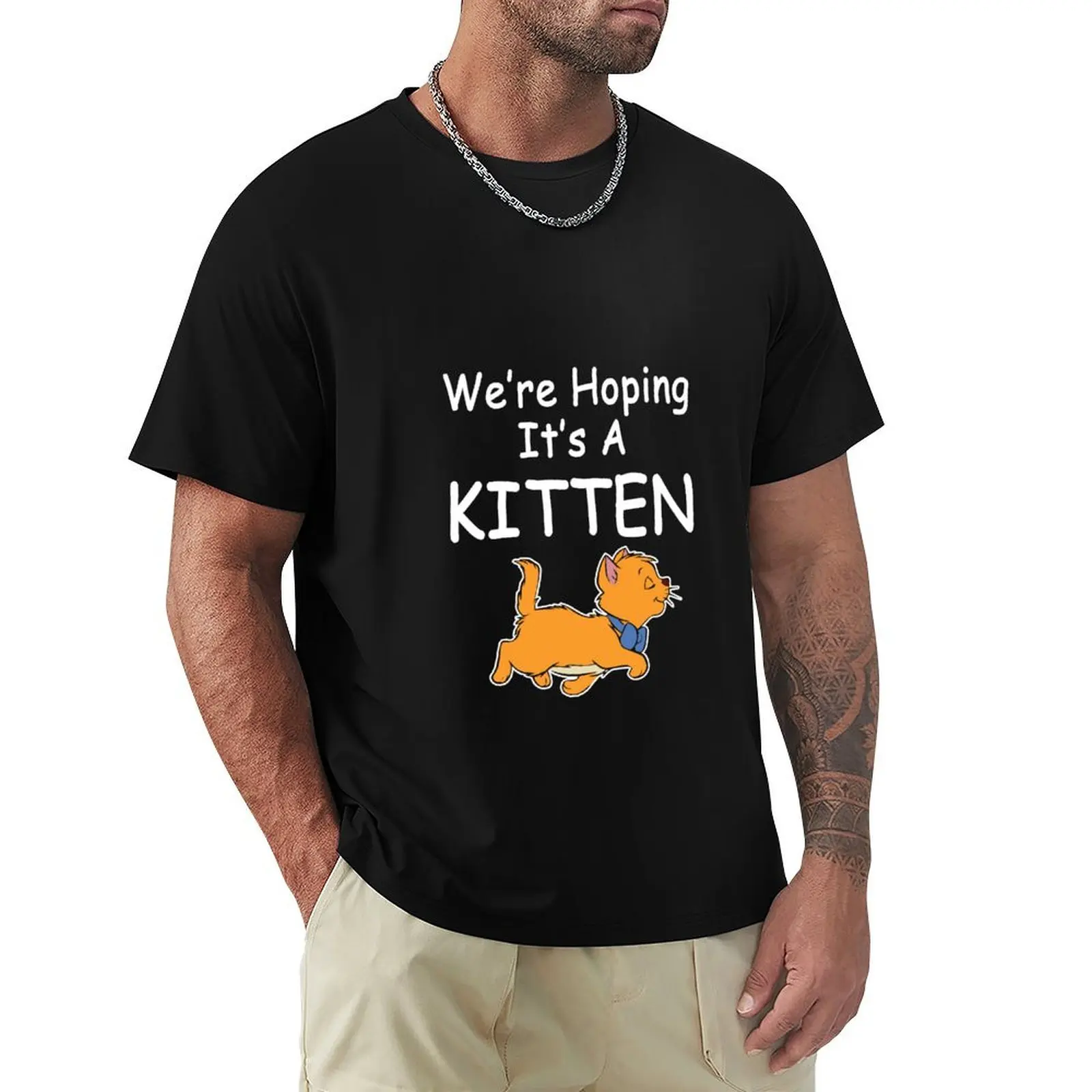 

Funny Pregnant Design We're Hoping It's A Kitten T-Shirt quick drying plus sizes mens t shirts casual stylish