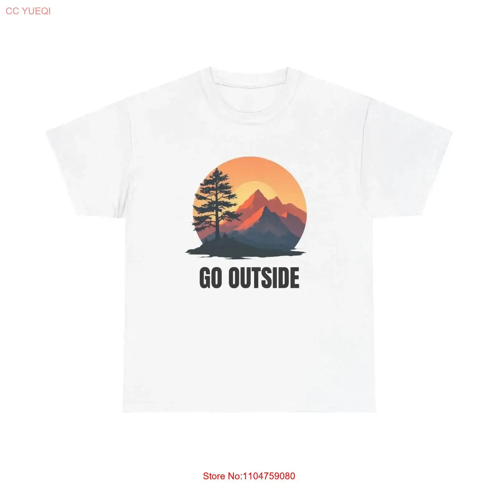 Go Outside Retro Camping Vista T Shirt Summer Vibes Hiking vintage Washed Slightly Stretched designer clothes Unisex