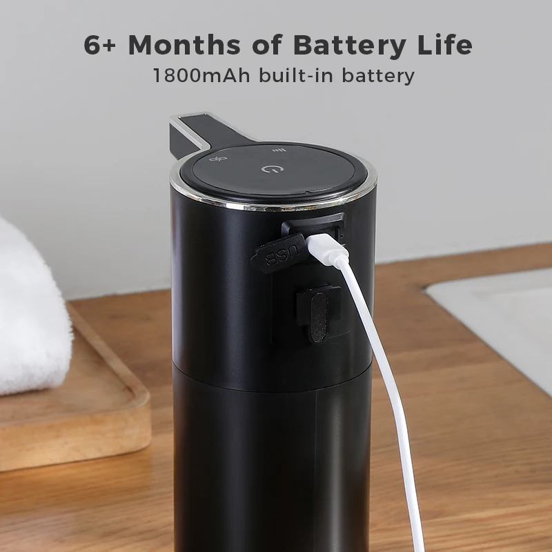 جديد الحائط موزع الصابون الأوتوماتيكي رغوة غسالة اليد الذكية 400 مللي السائل قابلة للشحن الحمام التعريفي الاستشعار #3