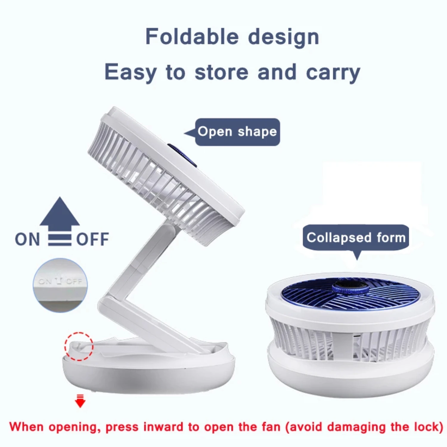 Ultimate Portable Folding Fan with LED Lamp - Compact, Efficient, and Multifunctional Design for Ultimate Convenience and Comfor