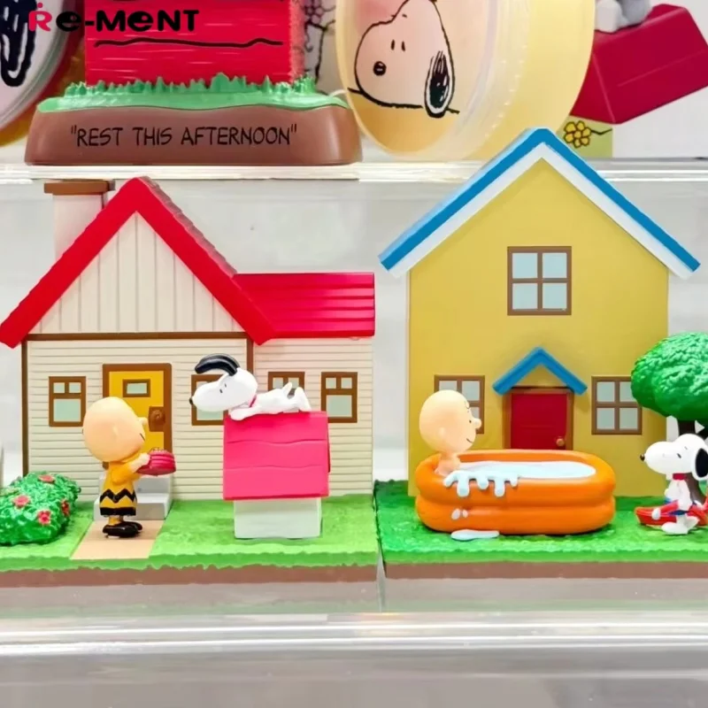 

Re-Ment Peanuts Snoopy Sweet Little Home Blind Box Miniature Scene Decorative Figurine Collectible Anime Toy Set For Collectors
