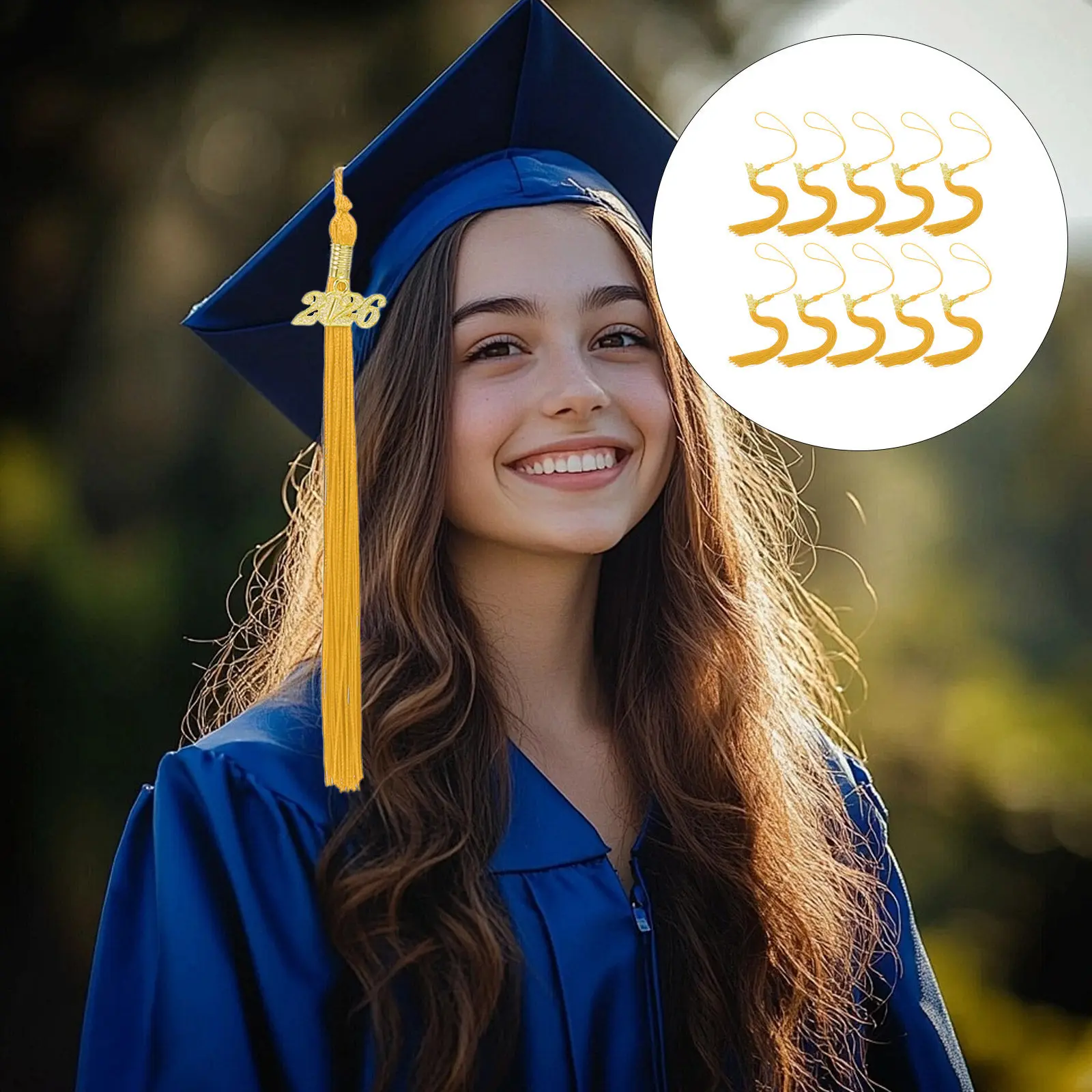 

10Pcs Graduation Cap Tassel Charms 2026 Elegant Academic Grad Hat Decorations Souvenir Accessories for High School College