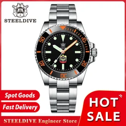 STEELDIVE-Montre-Bracelet de Luxe SD1954C V2, Saphir, Clip Suisse Super Shoous, Étanche, Mécanique NH35