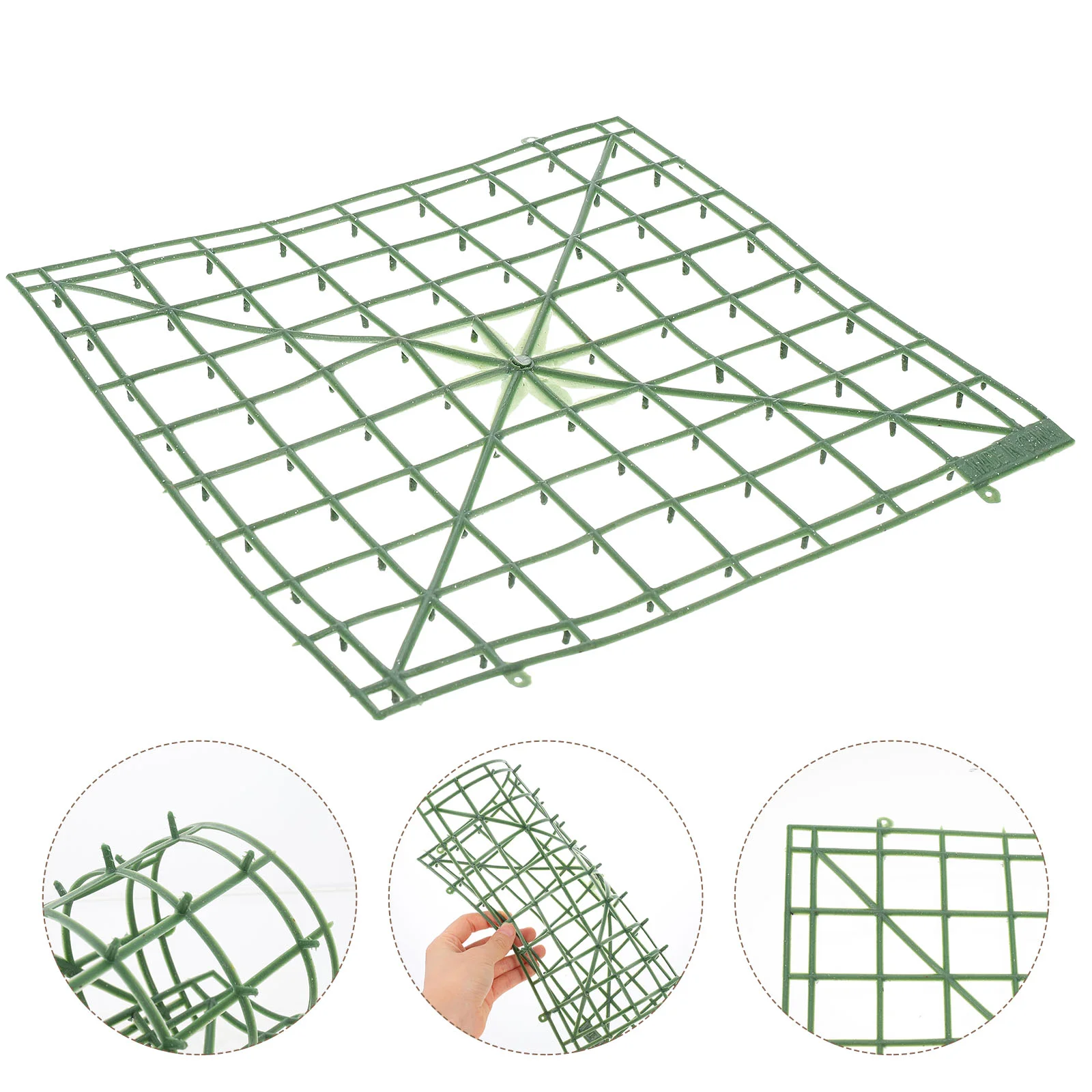 8 Pcs Row Flower Arrangement Grid Grids Arranging Holders DIY Fixers Plant Wall Practical Plastic