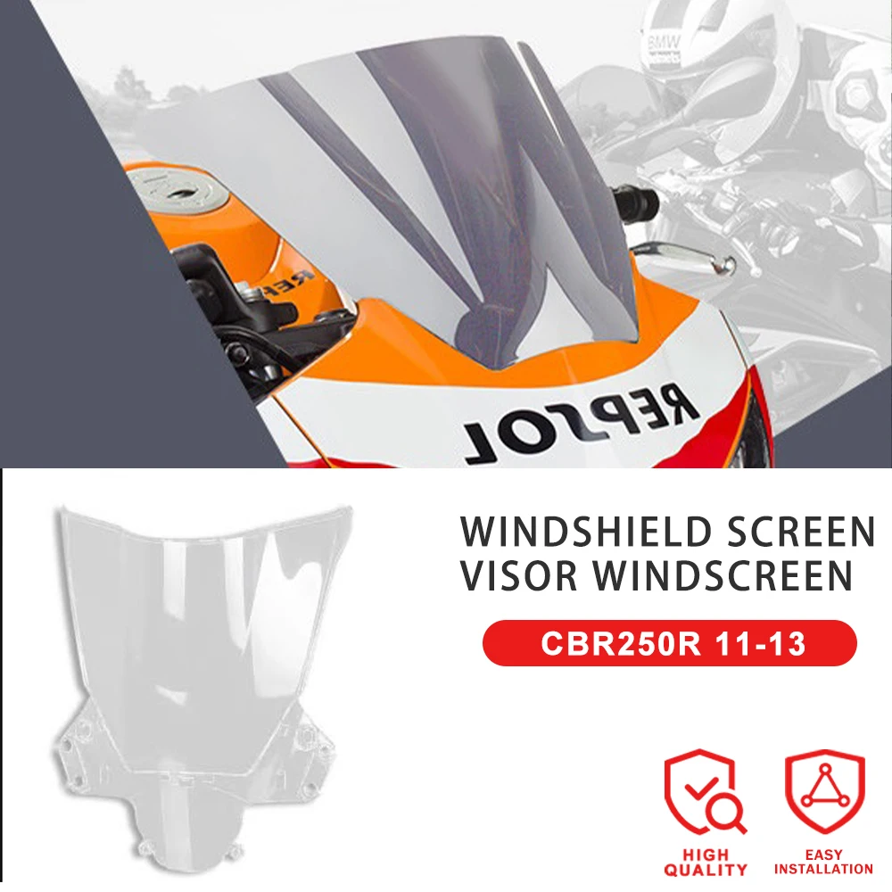 

For HONDA CBR250R CBR 250 R 250R 2011 2012 2013 Motorcycle Accessori Windshield Windscreen Visor Wind Screen Deflector Kit