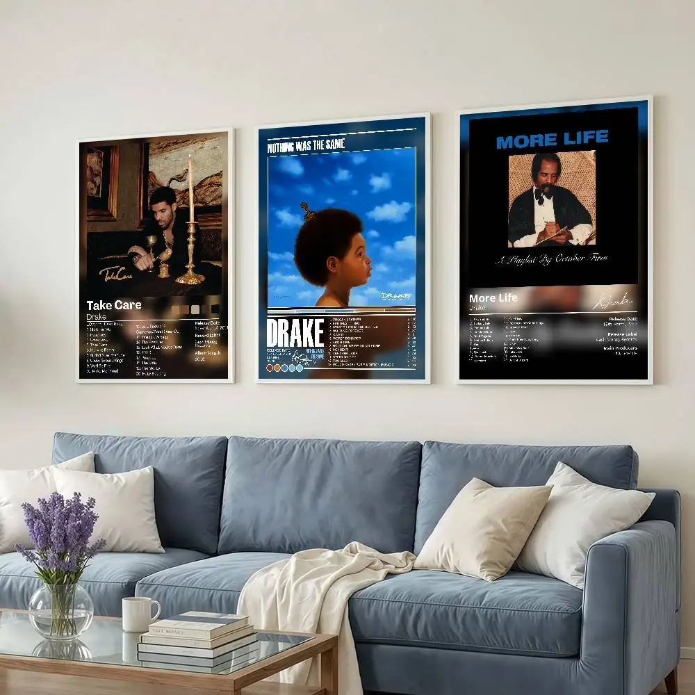 Rapper Drake Pop Rap Music Posters Wall Decorations For Dorm Rooms Bedroom And Living Room Gift