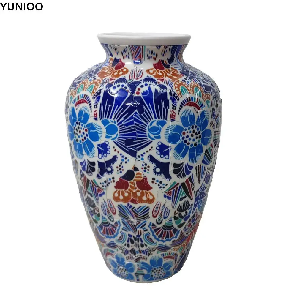 

Creative 3D Puzzle Vase DIY Waterproof Flower Vase Jigsaw Artistic Arrange Flowers Flower Arrangement Vase for Children/Adults