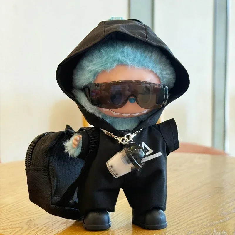 Kleidung für Labubu-Jacken, 17 cm, Outfit-Zubehör für das Monster Korea Kpop Idol V1V2V3 Commando-Jacke, Kleidungsanhänger, MP5