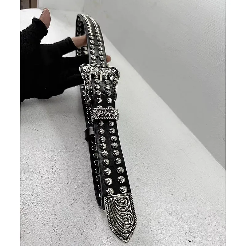 แฟชั่นผู้หญิงวินเทจหนังแท้รีเวทพังก์รัดตัวหญิง Cummerbund เสื้อเข็มขัดชุดตกแต่งเข็มขัดแคบ J136