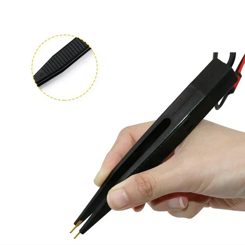 1/2 PcsClip Test Pen Multimeter Probe Tweezer Patch For Capacitance Inductance Resistor Chip Components  Electric Tool