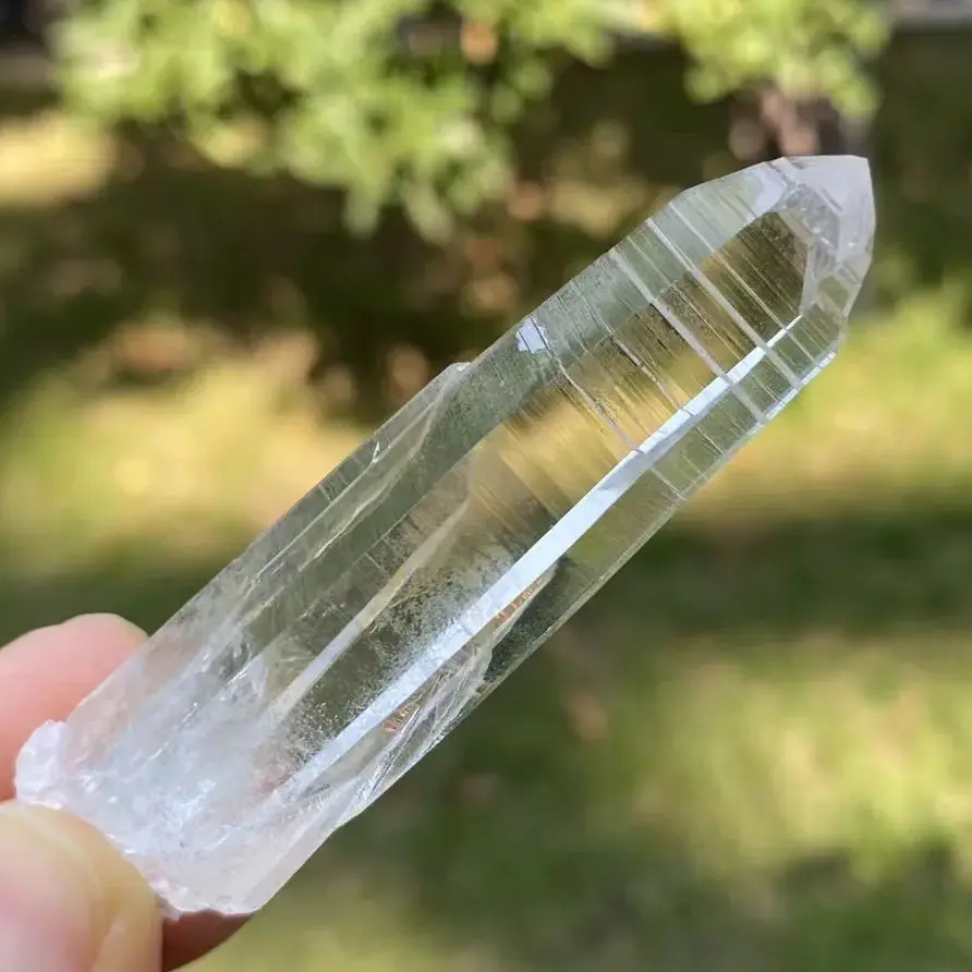 

NATURAL CLEAR Lemurian Seed QUARTZ CRYSTAL Wand ORIGINAL POINTS Specimen