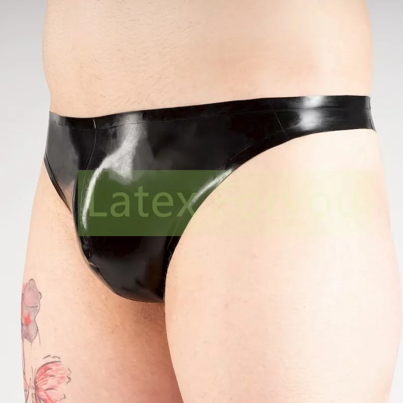 

Handmade Sexy Men's Natural Latex Classic Brief Male Rubber Thong Sexy Fetish Gummi Shorts Underpants