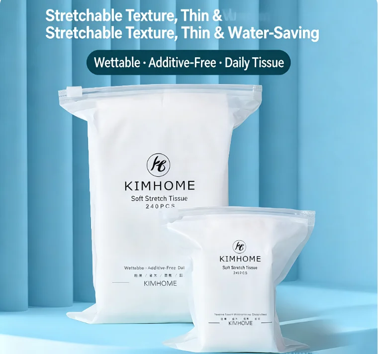 Stretchable thin‑style cosmetic cotton pads for wet compress, makeup removal and toner facial sheet masks