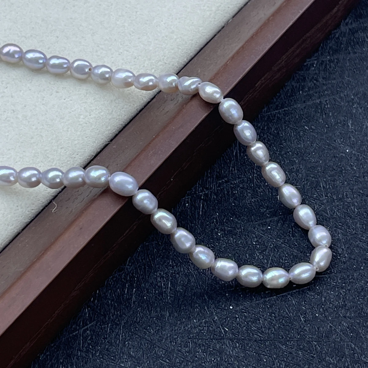 AAA 4-5mm Irradiated Gray Rice Shaped High Quality Natural Freshwater Pearl Beads for Jewelry Making DIY Necklace Accessories