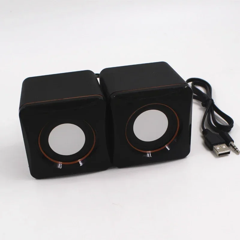 1 Pairs سماعات كمبيوتر صغيرة USB سماعات سلكية صوت ستيريو عالمي محيطي مكبر الصوت للكمبيوتر المحمول والكمبيوتر المحمول